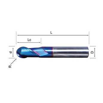 High Hardness ,High speed soild carbide Ball Nose End Mills 