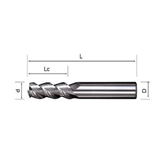 3 Flutes Carbide Square End Mills For Aluminum