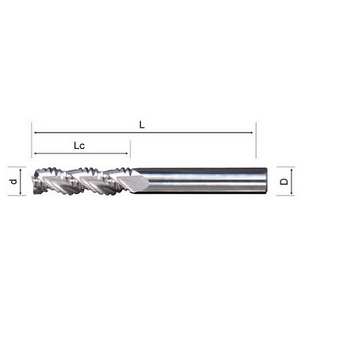 3 Flutes Soild Carbide Roughing End Mills For Aluminum